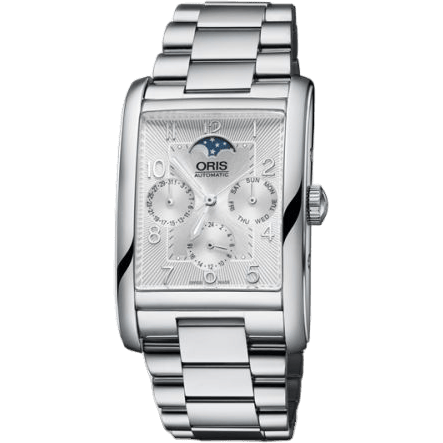 Rectangular Complication Stainless Steel / Silver - Arabic / Bracelet