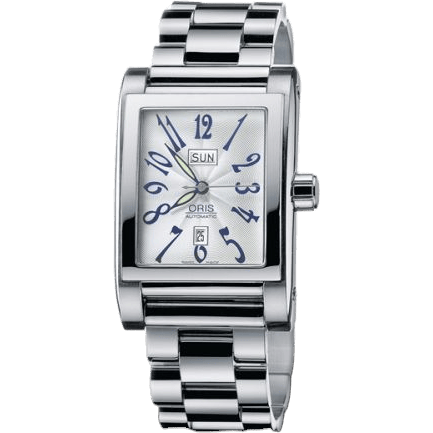 Rectangular Day Date 30 Stainless Steel / Silver / Bracelet