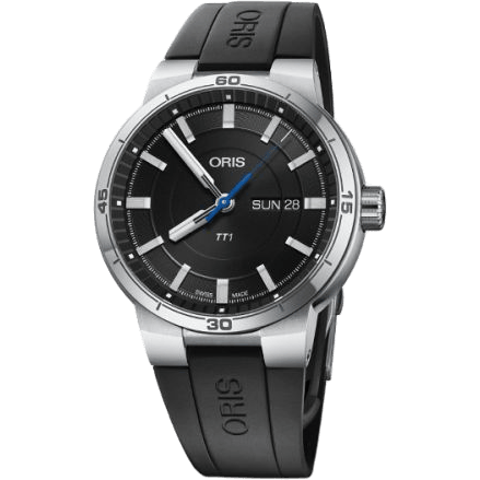 TT1 Day Date Stainless Steel / Black / Rubber
