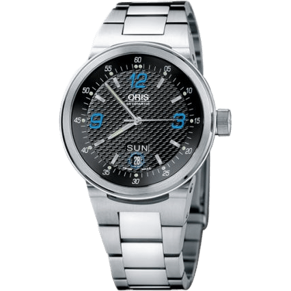 WilliamsF1 Team Day Date 40.5 Stainless Steel / Black - Blue / Bracelet