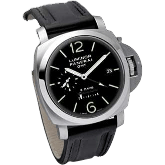 Luminor 1950 44 8 Days GMT Stainless Steel / Black