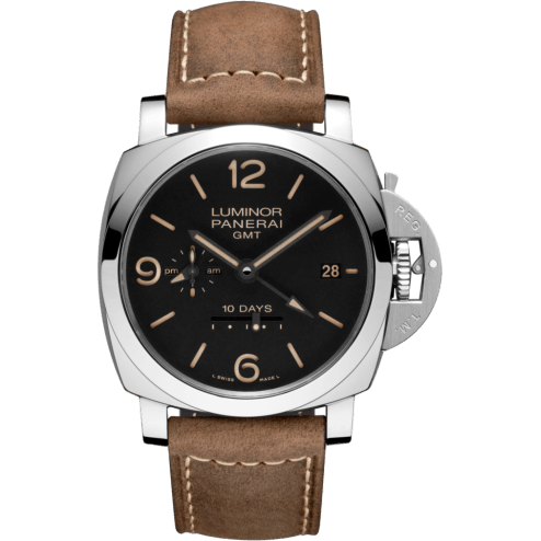 Luminor 1950 44 10 Days GMT Automatic Stainless Steel / Black