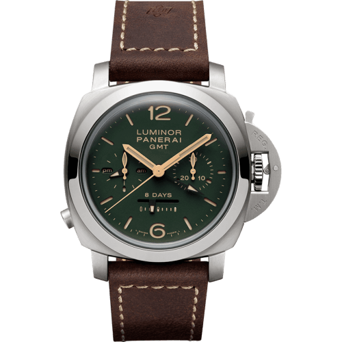 Luminor 1950 Chrono Monopulsante 8 Days GMT Titanio / Green