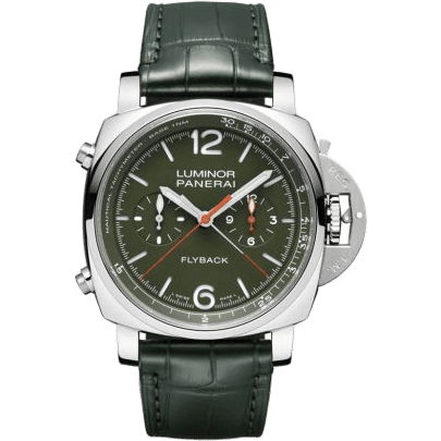 Luminor 1950 44 3 Days Chrono Flyback Automatic Stainless Steel / Verde Militare