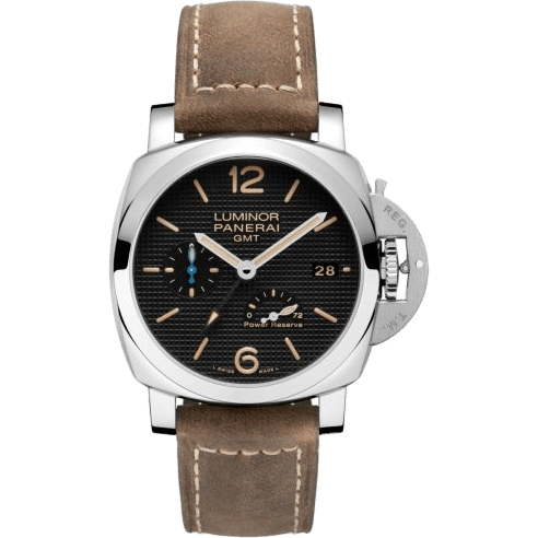 Luminor 1950 42 3 Days GMT Power Reserve Automatic Stainless Steel / Black Hobnail