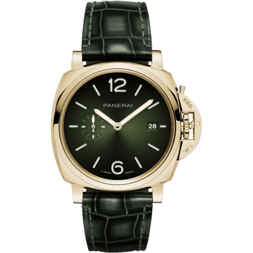 Luminor Due 42 Automatic Yellow Gold / Green