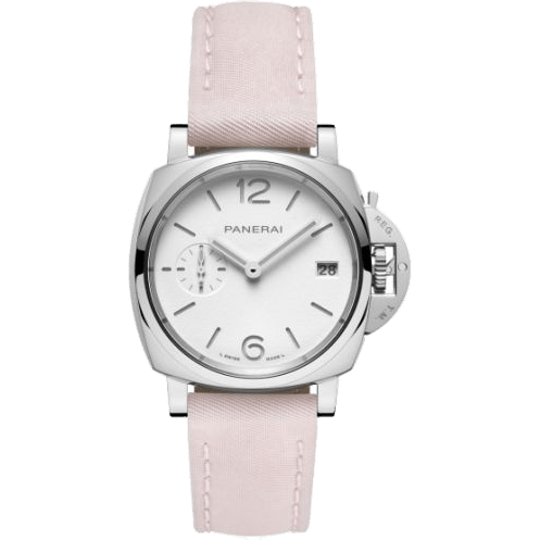 Luminor Due 38 Automatic Stainless Steel / White / Prada-ReNylon