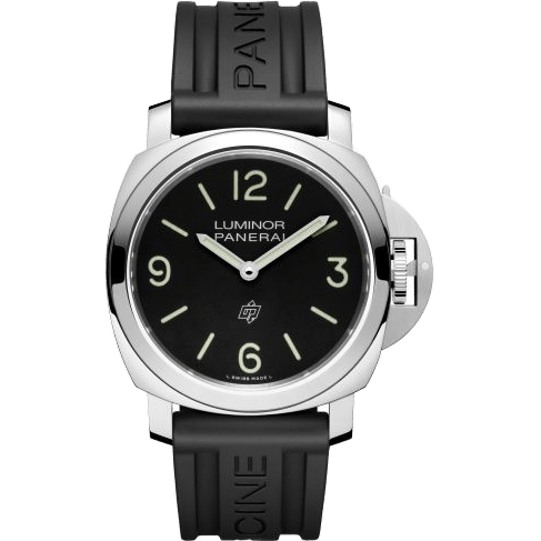 Luminor Base 44 Logo 3 Days Stainless Steel / Black