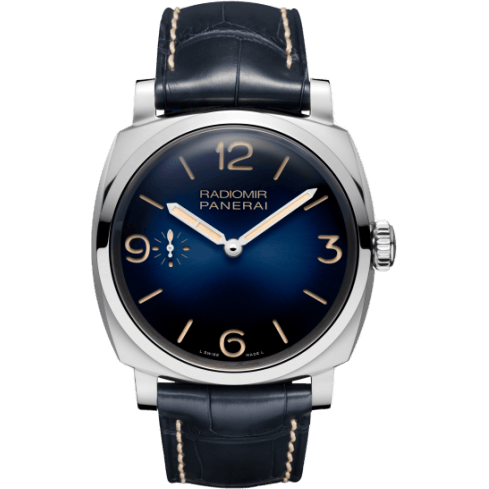 Radiomir 1940 47 3 Days Stainless Steel / Blue / Mediterraneo