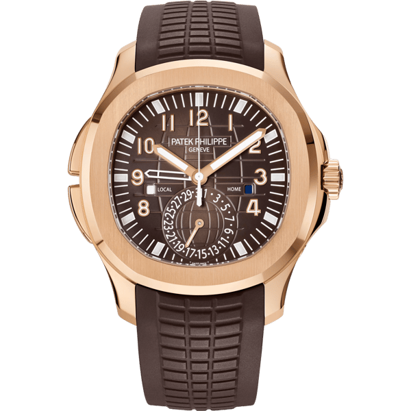 Aquanaut Travel Time 5164 Rose Gold / Brown