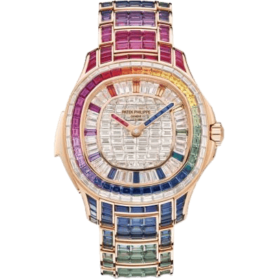 Aquanaut Luce Minute Repeater Rose Gold - Rainbow / Baguette / Bracelet