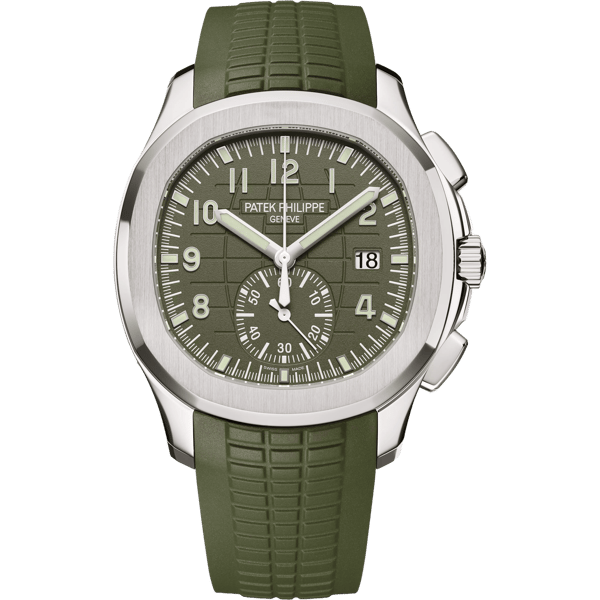 Aquanaut Chronograph 5968 White Gold / Green / Rubber