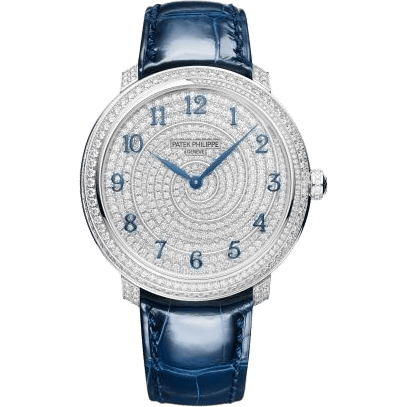 Calatrava Diamond Ribbon Joaillerie 4978 White Gold / Blue