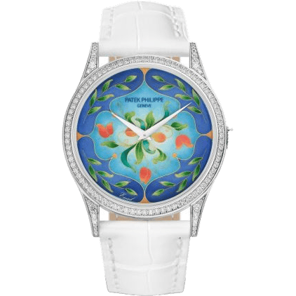 Calatrava 5077 White Gold / Diamond / Floral Caprice
