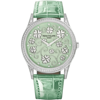 Calatrava 5077G Pictures in Relief / Four-Leaf Clover