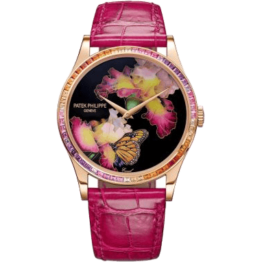 Calatrava 5077 Rose Gold / Pink Butterfly