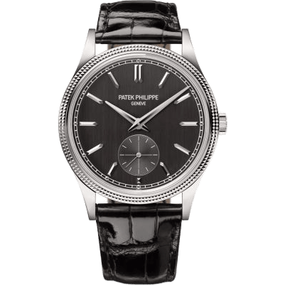 Calatrava Clous de Paris White Gold / Gray