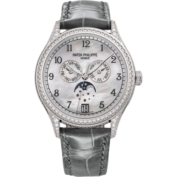 Annual Calendar 4948 White Gold / Mother of Pearl