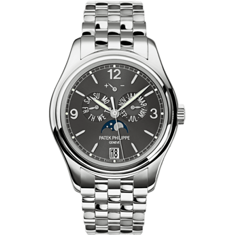 Annual Calendar 5146 White Gold / Bracelet / Grey