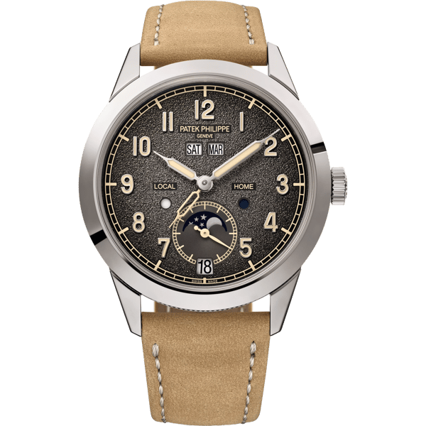 Calatrava Annual Calendar Travel Time White Gold / Charcoal