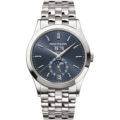 Annual Calendar 5396 White Gold Blue Bracelet