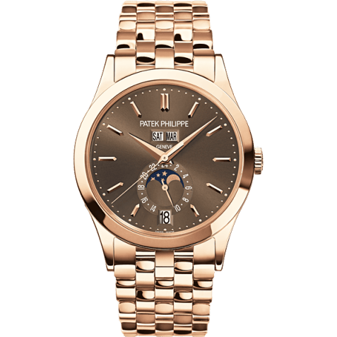 Annual Calendar 5396 Rose Gold Brown Bracelet