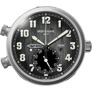 Calatrava Pilot Travel Time 5524 Titanium / Black