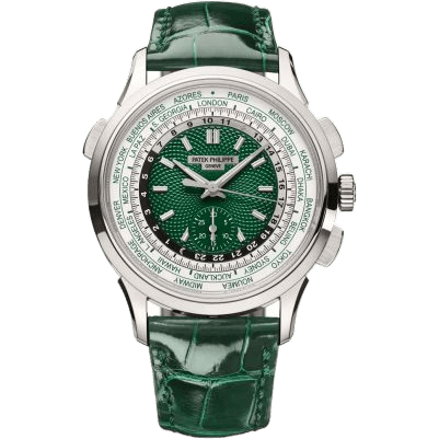 World Time Chronograph 5930 Platinum / Green