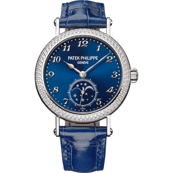 Moonphase 7121 White Gold - Diamond / Blue