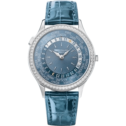 World Time 7130 White Gold / Blue - Hong Kong