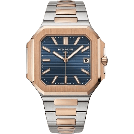 Cubitus Date 45 Stainless Steel - Rose Gold / Blue