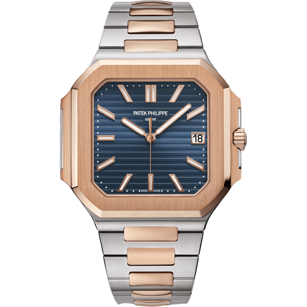 Cubitus Date 45 Stainless Steel - Rose Gold / Blue