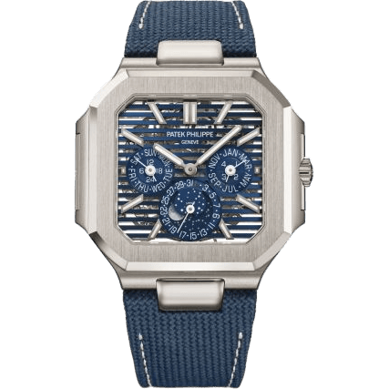 Cubitus Perpetual Calendar Skeleton Platinum / Blue