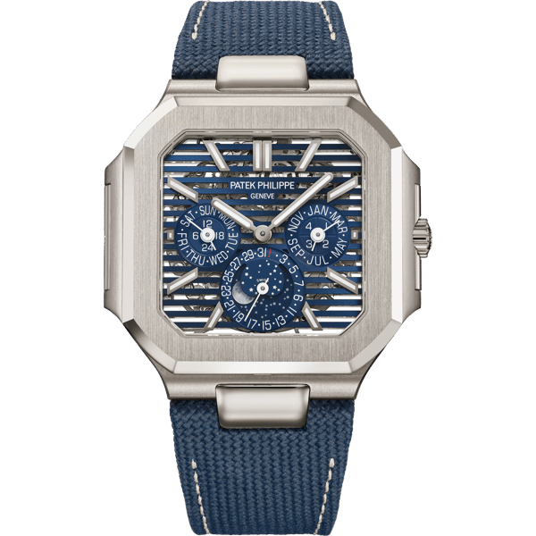 Cubitus Perpetual Calendar Skeleton Platinum / Blue
