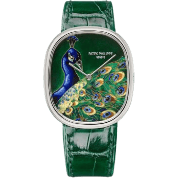 Golden Ellipse 5738 White Gold / Blue Peacock