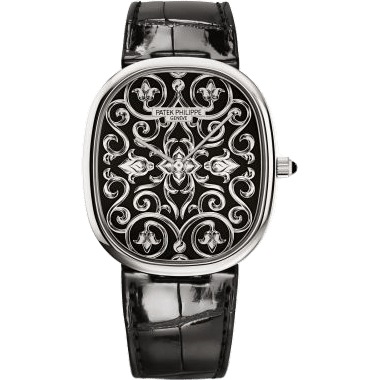 Golden Ellipse 5738 White Gold / Arabesques and Volutes