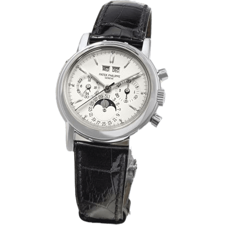 Perpetual Calendar Chronograph 3970 White Gold / Silver