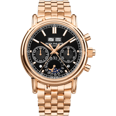 Perpetual Calendar Split-Seconds Chronograph 5204 Rose Gold / Black / Bracelet