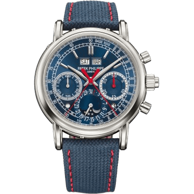 Perpetual Calendar Split-Seconds Chronograph 5204 White Gold / Blue