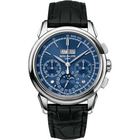 Perpetual Calendar Chronograph 5270 White Gold / Blue Double Chin