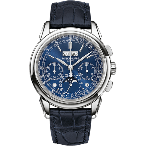 Perpetual Calendar Chronograph 5270 White Gold / Blue