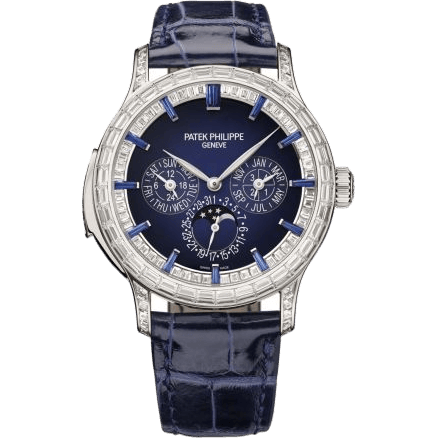 Minute Repeater Perpetual Calendar Haute Joaillerie 5374 Platinum / Blue