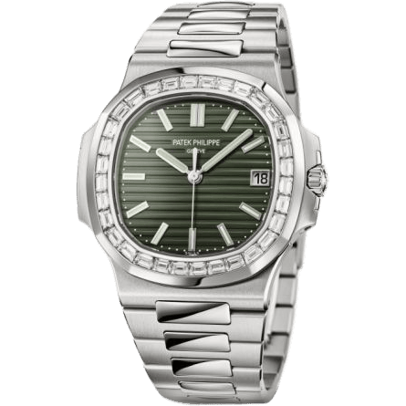 Nautilus 5711 Stainless Steel - Baguette / Green