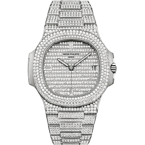 Nautilus 5719 White Gold Full Diamond