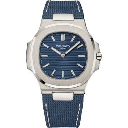 Nautilus 50th Anniversary 5810 White Gold / Blue - Baguette
