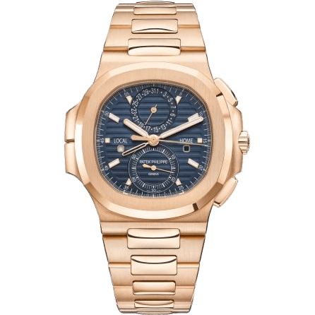Nautilus Travel Time Rose Gold / Blue