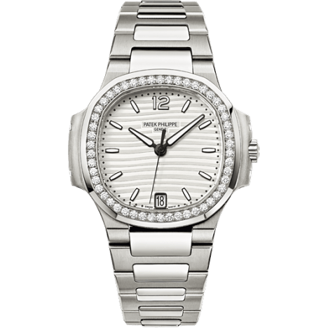 Nautilus 7018 'Silvery White' Stainless Steel / White