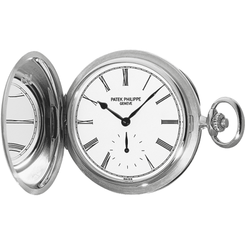 Pocket Watch Savonette White Gold / White