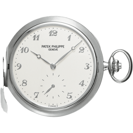 Pocket Watch Savonette White Gold / Silver