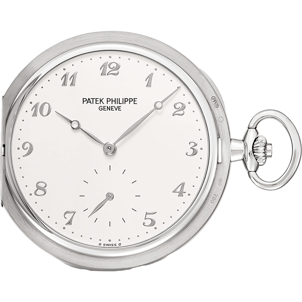 Pocket Watch Savonette White Gold / Silver